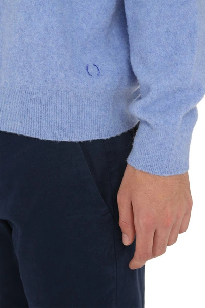 Shop The (alphabet) The (knit) - Wool And Cashmere Pullover In Blue