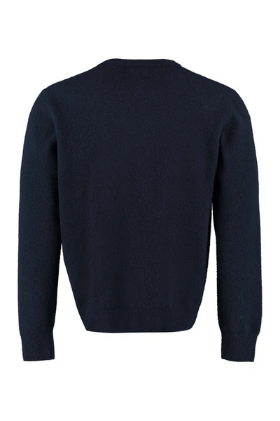 Shop The (alphabet) The (knit) - Wool And Cashmere Pullover In Blue