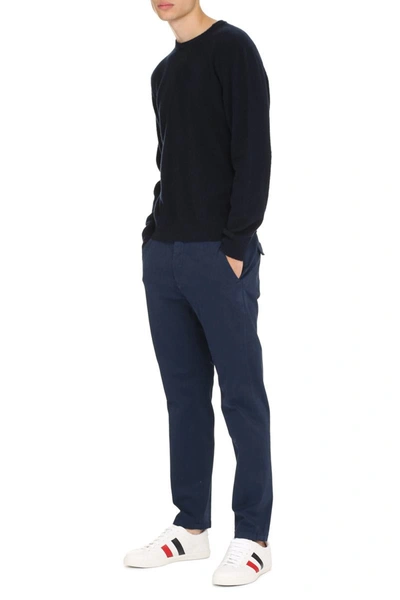 The (alphabet) Blue Wool And Cashmere Pullover For Men In Blue