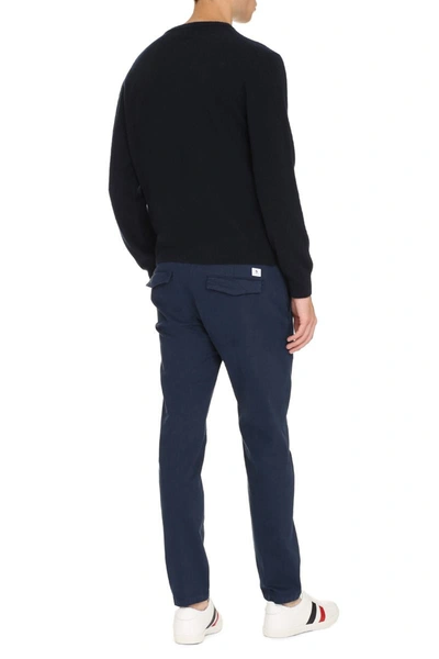 The (alphabet) Blue Wool And Cashmere Pullover For Men In Blue
