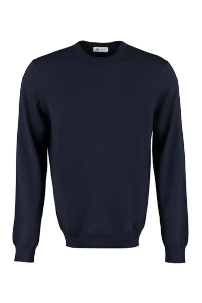 Shop The (alphabet) The (knit) - Wool Pullover In Blue