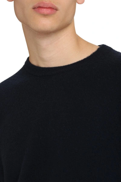 The (alphabet) Blue Wool And Cashmere Pullover For Men In Blue