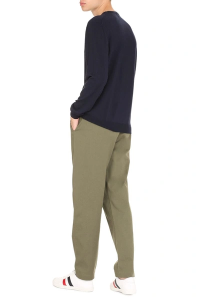The (alphabet) Blue Wool And Cashmere Pullover For Men In Blue
