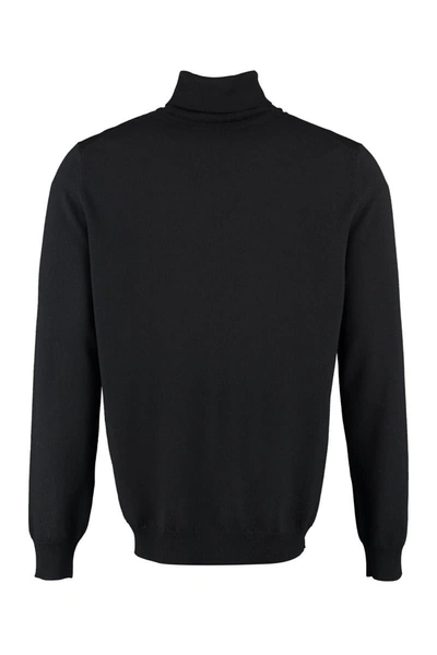 Shop The (alphabet) The (knit) - Wool Turtleneck Sweater In Black