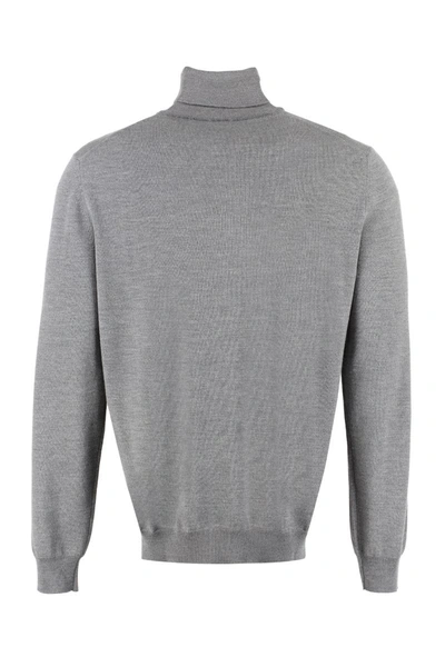 Shop The (alphabet) The (knit) - Wool Turtleneck Sweater In Grey