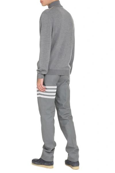 The (alphabet) The (knit) - Wool Turtleneck Sweater In Grey