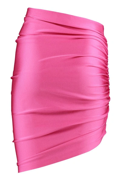 Shop The Andamane Technical Fabric Mini-skirt In Fuchsia