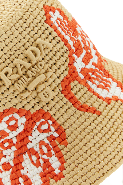Prada Woman Raffia Bucket Hat