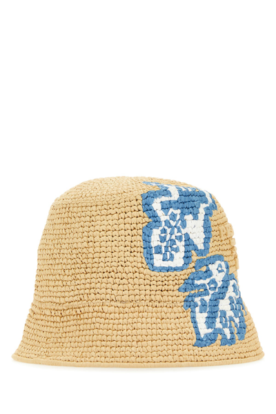 Prada Woman Raffia Bucket Hat