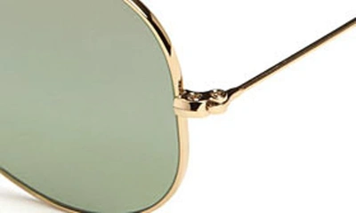 Ray Ban Original 58mm Aviator Sunglasses In Champagne Polarized