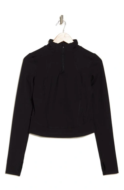 Shop Yogalicious Lux Crosstrain Half Zip Jacket In Black