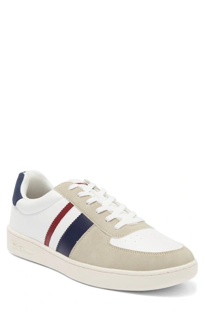 Shop Ben Sherman Hyde Sneaker In White/ Navy/ Red