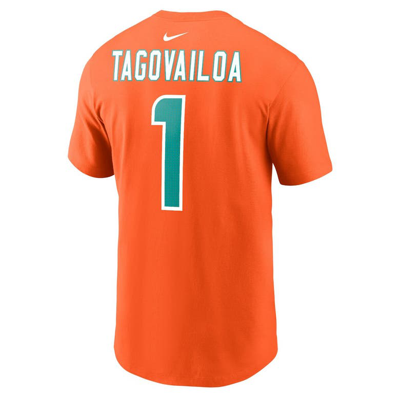 Shop Nike Tua Tagovailoa Orange Miami Dolphins Player Name & Number T-shirt
