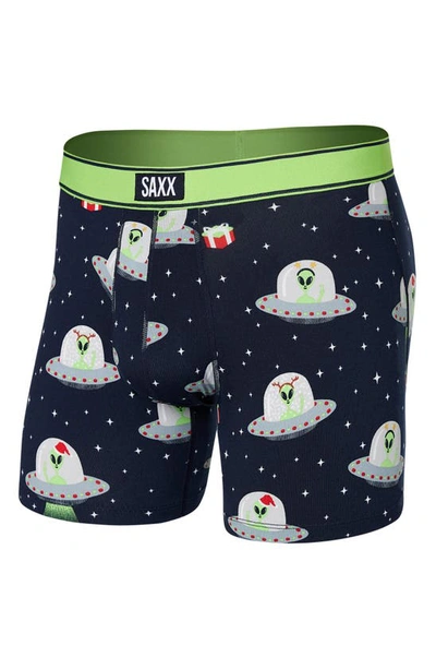 Shop Saxx Relaxed Fit Boxer Briefs In Peace On Earth- Maritime