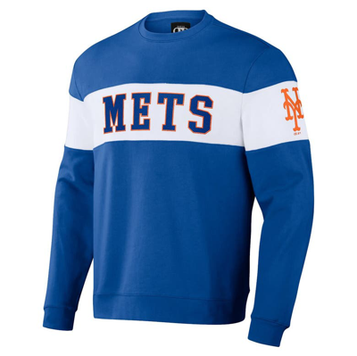 Shop Darius Rucker Collection By Fanatics Royal New York Mets Stripe Pullover Sweatshirt
