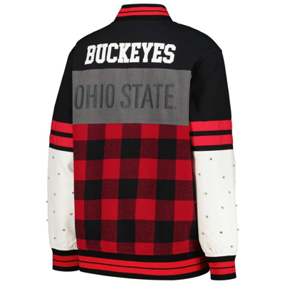 Shop The Wild Collective Black Ohio State Buckeyes Multi Vintage Button-up Bomber Jacket