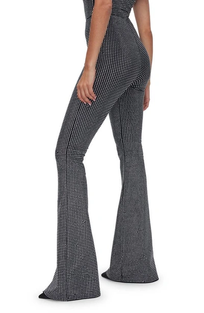 Shop Good American Crystal Pull-on Flare Pants In Black001