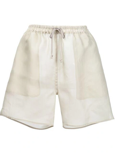 Shop Rick Owens Organza Boxer Shorts - Neutrals In Nude & Neutrals