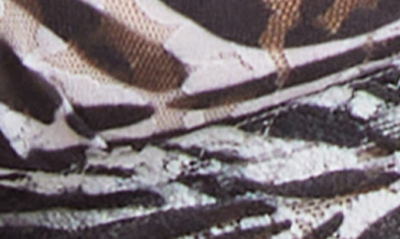 Hanky Panky Zebra-print Lace Triangle Bralette In A To Zebra