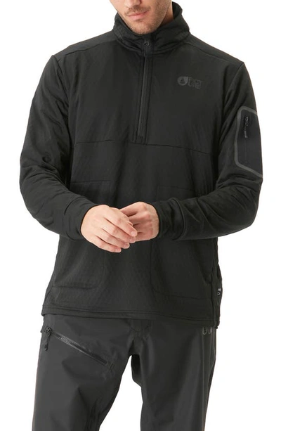 Shop Picture Organic Clothing Bake Grid Quarter Zip Pullover In Black