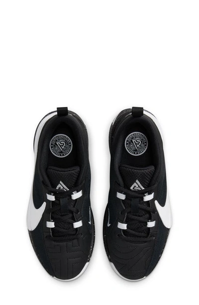Shop Nike Kids' Giannis Antetokounmpo Freak 5 Basketball Shoe In Black/ White/ Silver