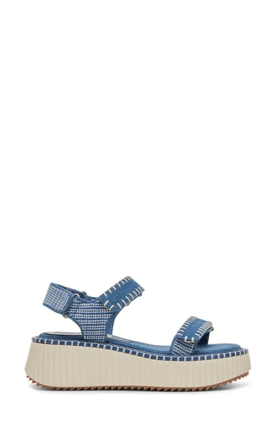 Shop Dolce Vita Debra Platform Sandal In Blue Knit