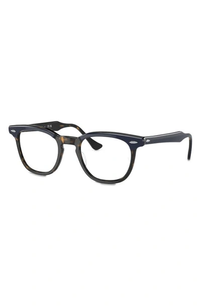 Ray Ban Hawkeye 50mm Square Optical Glasses In Blue