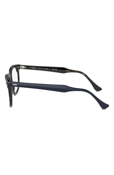 Ray Ban Hawkeye 50mm Square Optical Glasses In Blue
