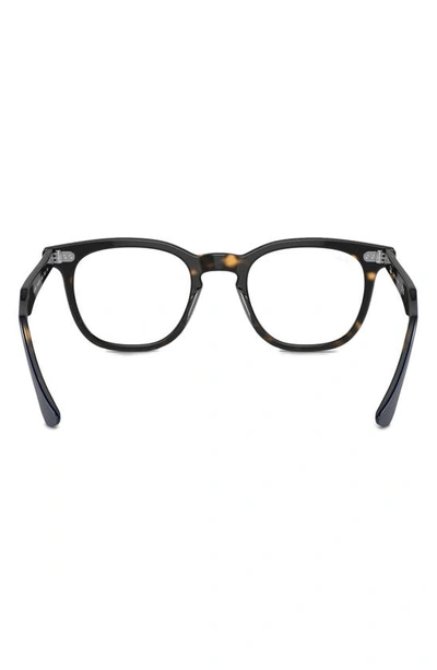 Ray Ban Hawkeye 50mm Square Optical Glasses In Blue