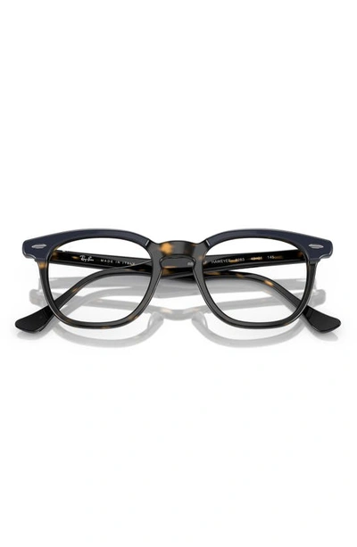 Ray Ban Hawkeye 50mm Square Optical Glasses In Blue