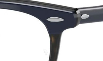Shop Ray Ban Hawkeye 50mm Square Optical Glasses In Blue