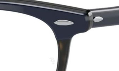 Ray Ban Hawkeye 50mm Square Optical Glasses In Blue