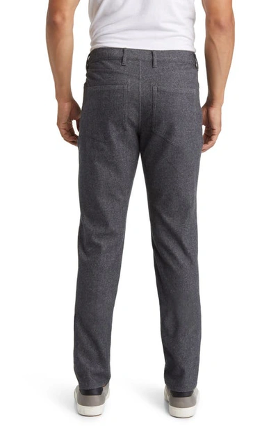 Shop Faherty Knit Flannel Slim Fit Pants In Mountain Charcoal