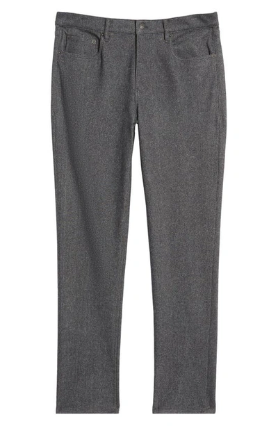 Shop Faherty Knit Flannel Slim Fit Pants In Mountain Charcoal