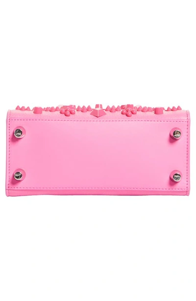 Shop Christian Louboutin Mini Paloma Studded Calfskin Satchel In P895 Glam/ Glam