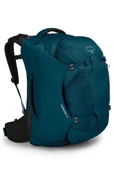 Shop Osprey Fairview 55-liter Travel Backpack In Night Jungle Blue
