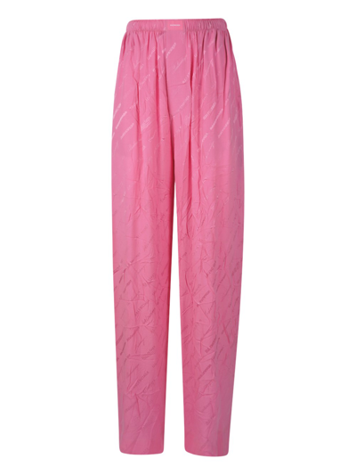 Shop Balenciaga Pyjama Pants In Pink & Purple