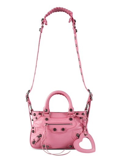 Shop Balenciaga Neo Cagole Small Tote Bag In Pink & Purple
