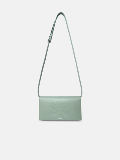 Shop Jil Sander 'all-day' Pastel Green Calf Leather Bag In Light Blue