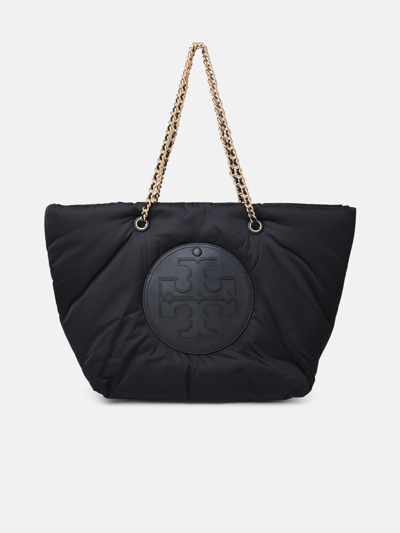 Shop Tory Burch 'ella' Black Recycled Polyester Shopping Bag