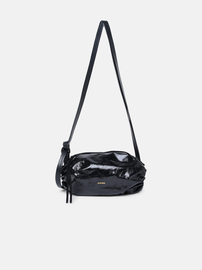 Shop Jil Sander 'crossbody' Small Black Calf Leather Bag