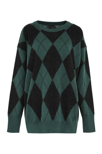 Shop Aspesi Argyle Sweater In Green