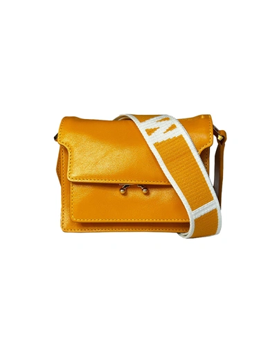 Shop Marni Trunk Soft Mini Bag In Orange