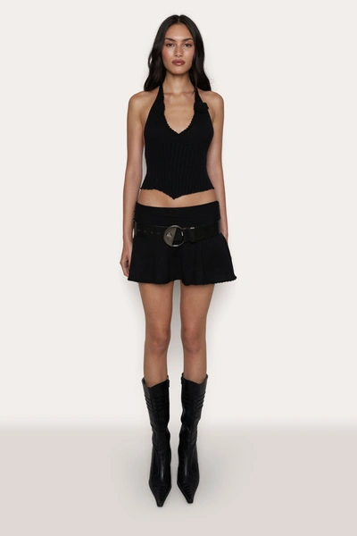 Shop Danielle Guizio Ny Alacant Knit Halter Top In Black