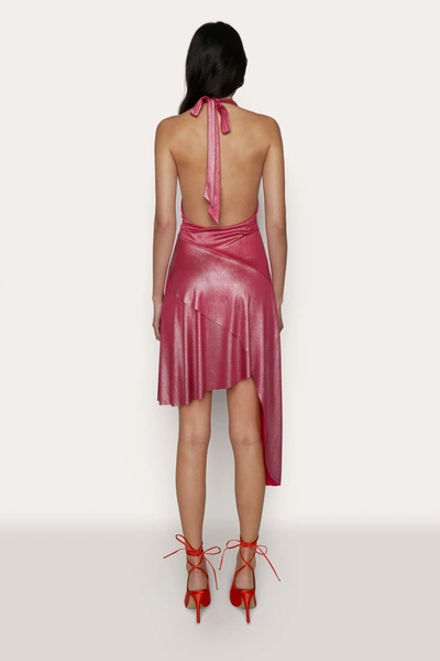 Shop Danielle Guizio Ny Besora Wrap Dress In Fatale Pink