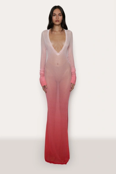 Danielle Guizio Ny Cayes Crochet Dress In Sweet Pink