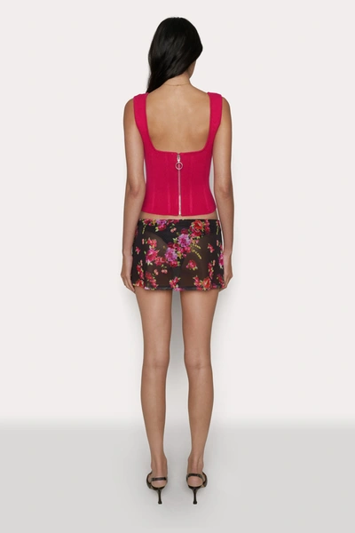 Shop Danielle Guizio Ny Full Length Knit Corset In Fatale Pink