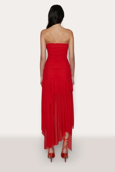 Shop Danielle Guizio Ny Lyla Twist Dress In Poppy