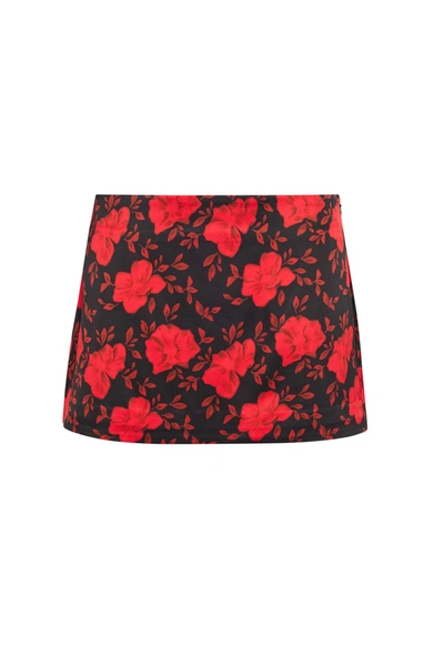 Shop Danielle Guizio Ny Murada Mini Skirt In Peonia Print