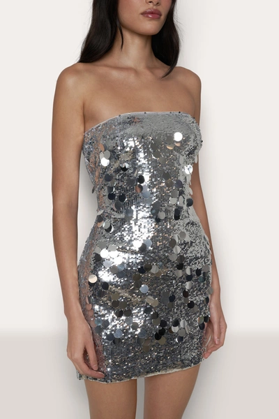 Shop Danielle Guizio Ny Paillette Tube Dress In Silver